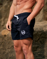 LUX SPORT - Luxury Athleisure Wear Mens Shorts Swim Shorts - Black - (Pre-Order 19th May)