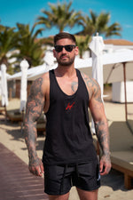 LUX SPORT - Luxury Athleisure Wear Mens Tanks & Stringers Lux Stringer - Black