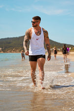 LUX SPORT - Luxury Athleisure Wear Mens Tanks & Stringers Lux Stringer - White