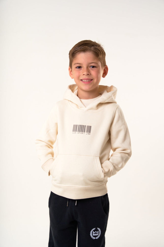 LUX SPORT - Luxury Athleisure Wear Lux Jnr Hoodie Lux Jnr Barcode Hoodie - Natural