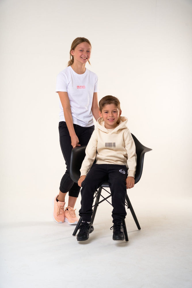 LUX SPORT - Luxury Athleisure Wear Lux Jnr Hoodie Lux Jnr Barcode Hoodie - Natural