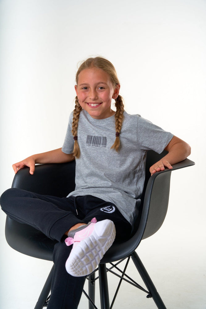 LUX SPORT - Luxury Athleisure Wear Lux Jnr T-Shirt Lux Jnr Barcode Tee - Grey