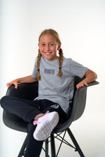 LUX SPORT - Luxury Athleisure Wear Lux Jnr T-Shirt Lux Jnr Barcode Tee - Grey