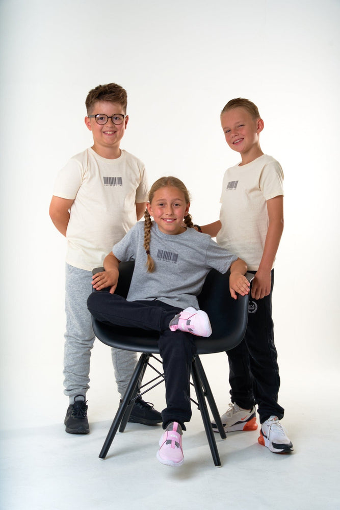 LUX SPORT - Luxury Athleisure Wear Lux Jnr T-Shirt Lux Jnr Barcode Tee - Natural