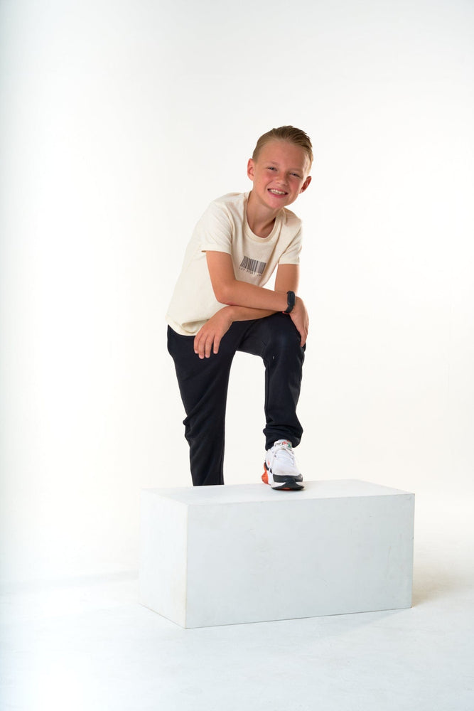 LUX SPORT - Luxury Athleisure Wear Lux Jnr T-Shirt Lux Jnr Barcode Tee - Natural