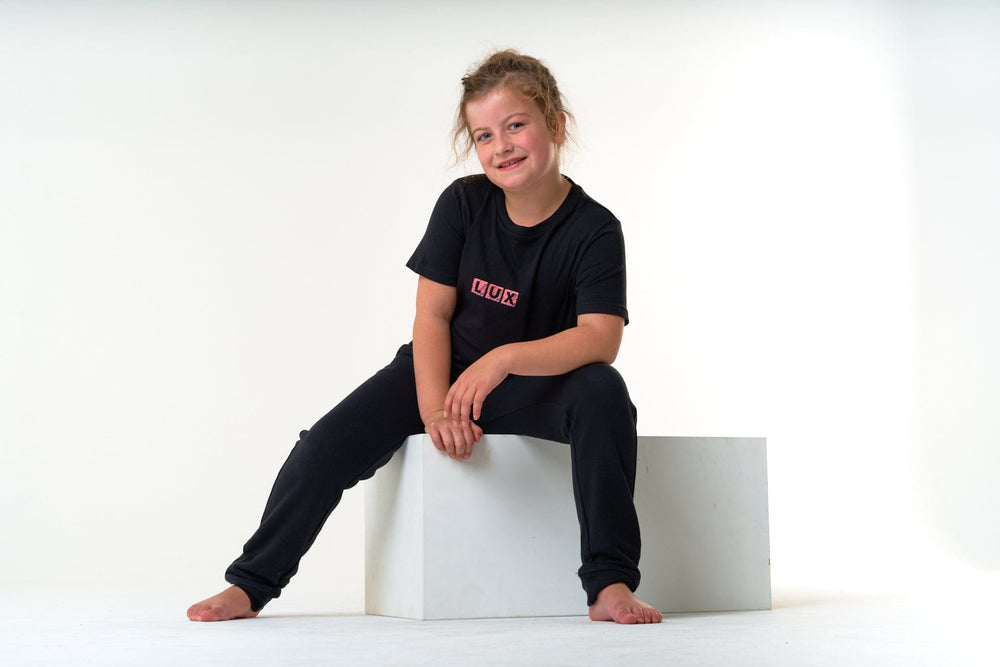 LUX SPORT - Luxury Athleisure Wear Lux Jnr T-Shirt Lux Jnr Block Tee - Black