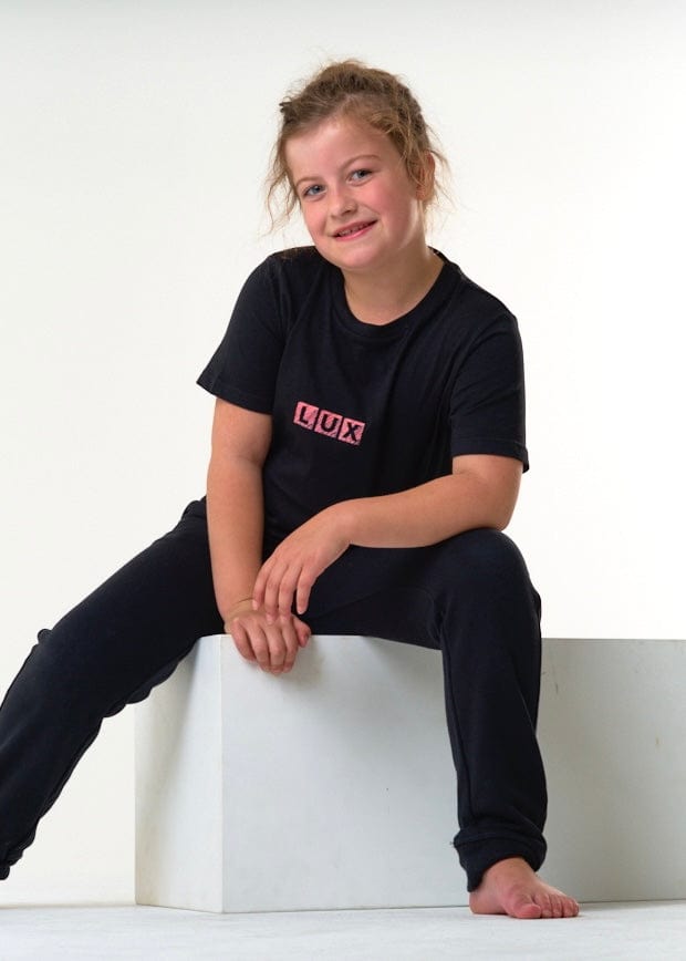 LUX SPORT - Luxury Athleisure Wear Lux Jnr T-Shirt Lux Jnr Block Tee - Black