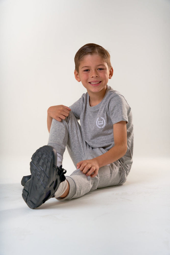 LUX SPORT - Luxury Athleisure Wear Lux Jnr T-Shirt Lux Jnr Logo Tee - Grey