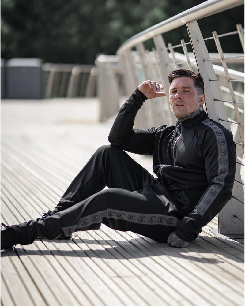 Insignia Tracksuit Bottoms - Black/Grey - LV2LFT - Lifestyle Apparel & Gymwear