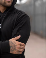 Distressed Hoodie - Black - LV2LFT - Lifestyle Apparel & Gymwear