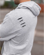 Distressed Hoodie - Grey - LV2LFT - Lifestyle Apparel & Gymwear