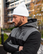 LUX SPORT - Active Streetwear Mens Hoodies & Jackets Hooded Padded Jacket - Black/Grey