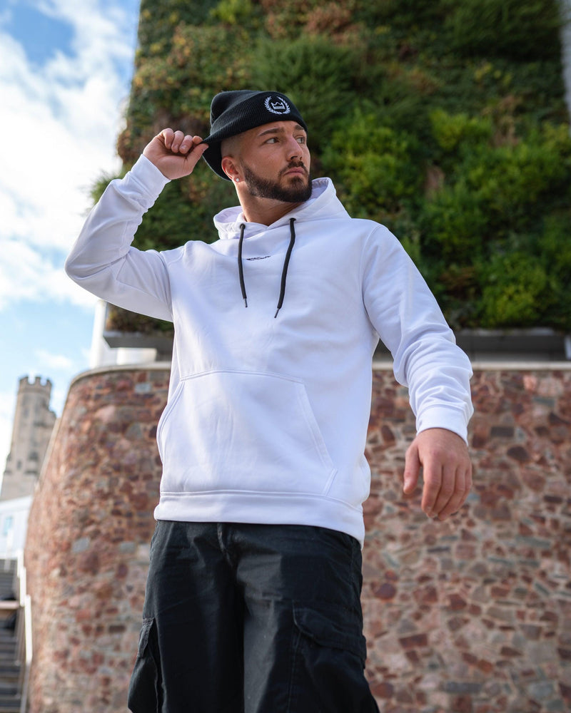 LUX SPORT - Active Streetwear Mens Hoodies & Jackets Performance Hoodie - White