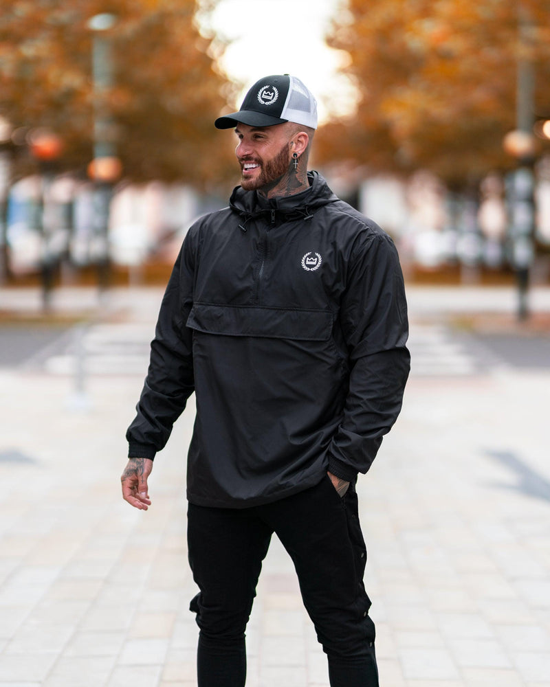 LUX SPORT - Active Streetwear Mens Hoodies & Jackets Pullover Jacket - Black