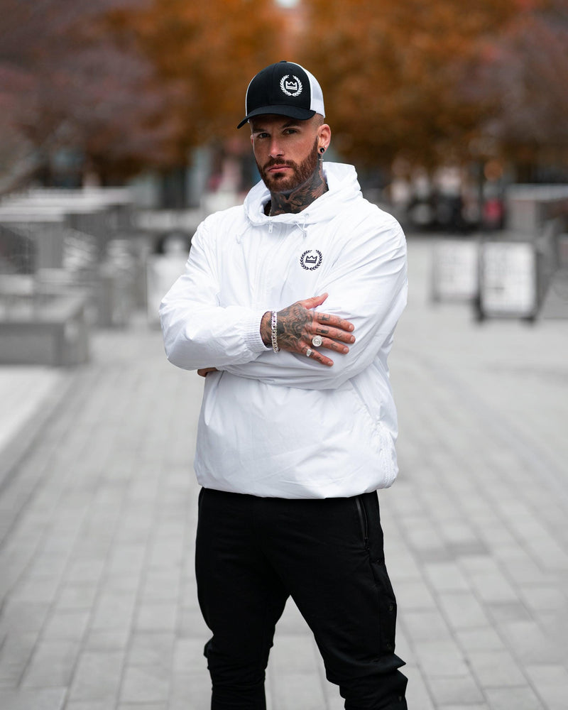 LUX SPORT - Active Streetwear Mens Hoodies & Jackets Pullover Jacket - White