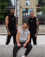 LUX SPORT - Active Streetwear Mens Hoodies & Jackets Sleeveless Hoodie - Black