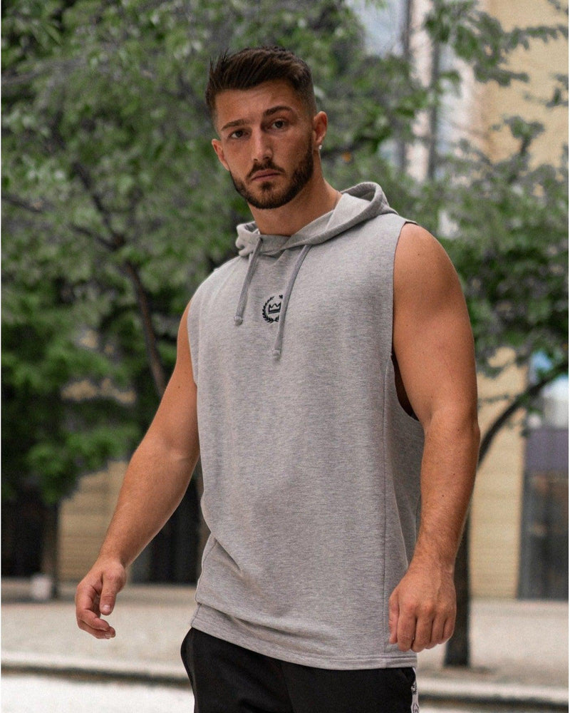 Sleeveless Hoodie - Grey