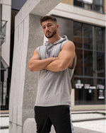 LUX SPORT - Active Streetwear Mens Hoodies & Jackets Sleeveless Hoodie - Grey