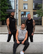 LUX SPORT - Active Streetwear Mens Hoodies & Jackets Sleeveless Hoodie - Grey
