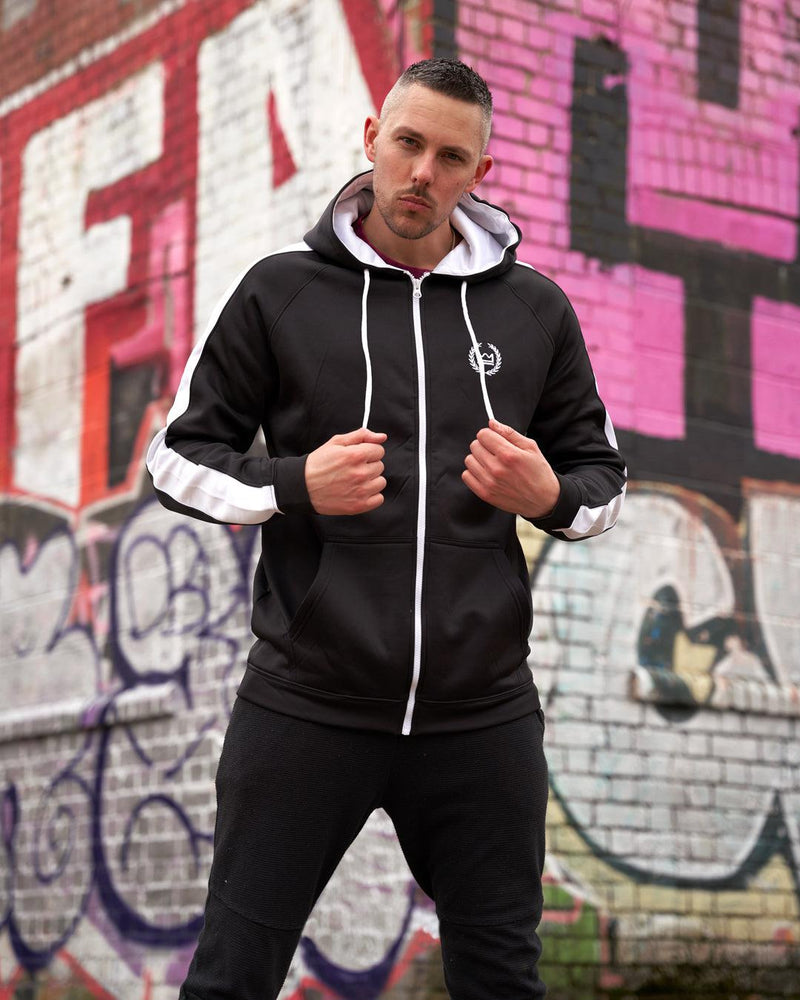 LUX SPORT - Active Streetwear Mens Hoodies & Jackets Sports Hoodie - Black