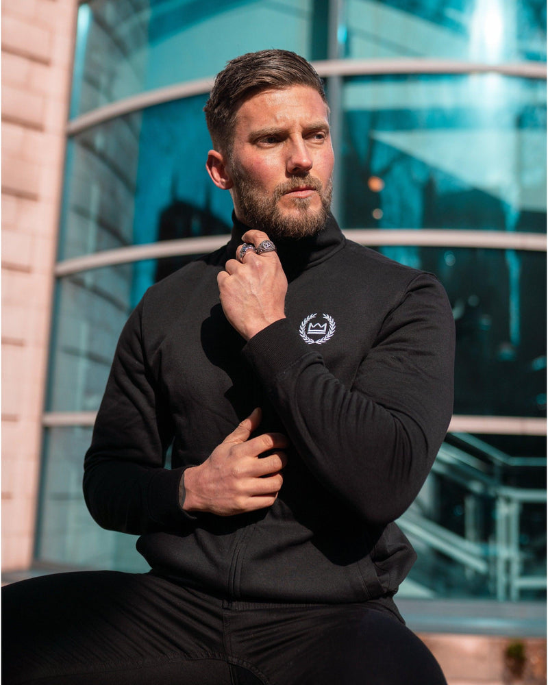 LUX SPORT - Active Streetwear Mens Hoodies & Jackets Zip up Jacket - Black