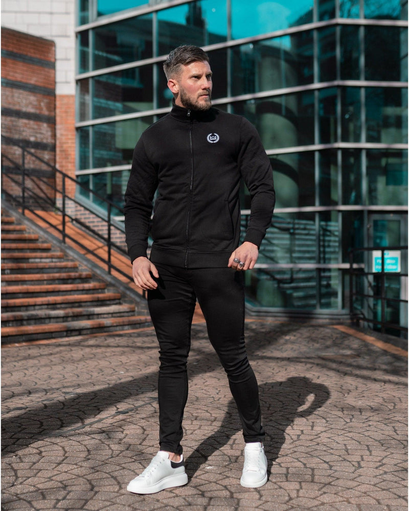 LUX SPORT - Active Streetwear Mens Hoodies & Jackets Zip up Jacket - Black