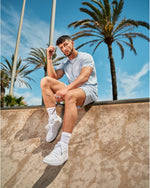 LUX SPORT - Active Streetwear Mens Shorts Organic Shorts - Blue