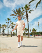 LUX SPORT - Active Streetwear Mens Shorts Organic Shorts - Natural
