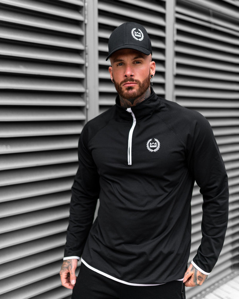 1/4 Zip Sweatshirt - Black