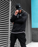 LUX SPORT - Active Streetwear Mens T-Shirts & Tops 1/4 Zip Sweatshirt - Black