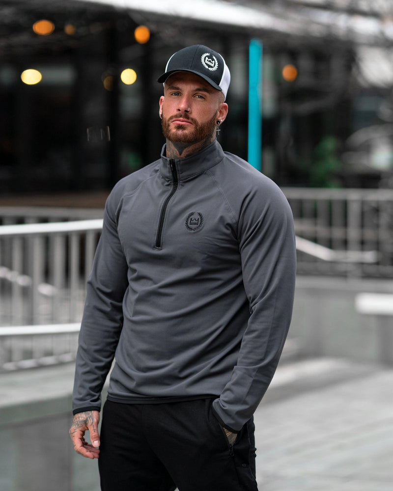1/4 Zip Sweatshirt - Charcoal