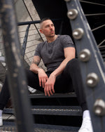 LUX SPORT - Active Streetwear Mens T-Shirts & Tops Acid Wash Tee - Dark Grey