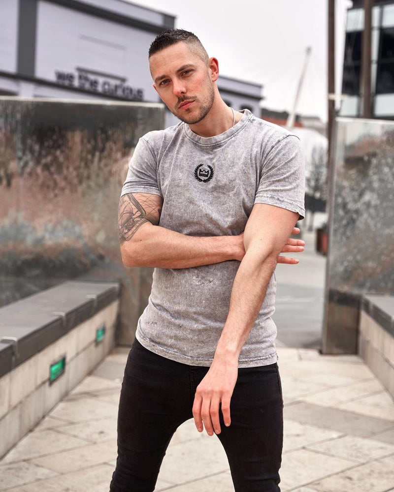 Acid Wash Tee - Grey