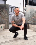 LUX SPORT - Active Streetwear Mens T-Shirts & Tops Acid Wash Tee - Grey