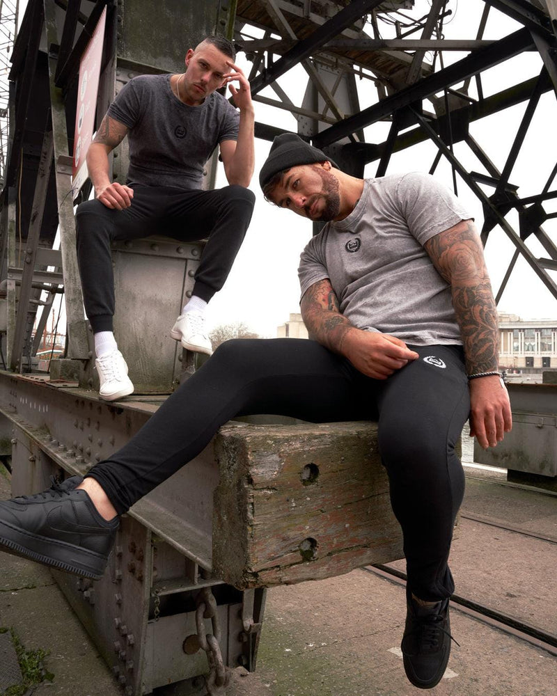 LUX SPORT - Active Streetwear Mens T-Shirts & Tops Acid Wash Tee - Grey