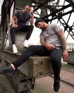 LUX SPORT - Active Streetwear Mens T-Shirts & Tops Acid Wash Tee - Grey