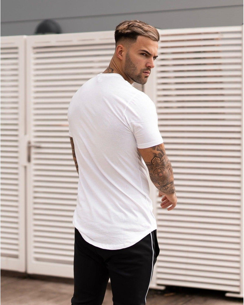Longline Tee - White - LV2LFT - Lifestyle Apparel & Gymwear