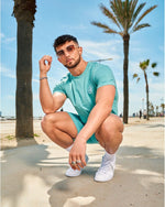 LUX SPORT - Active Streetwear Mens T-Shirts & Tops Organic Tee - Teal