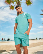 LUX SPORT - Active Streetwear Mens T-Shirts & Tops Organic Tee - Teal