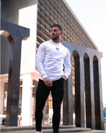 LUX SPORT - Active Streetwear Mens T-Shirts & Tops Premium Raglan Crew Neck - White