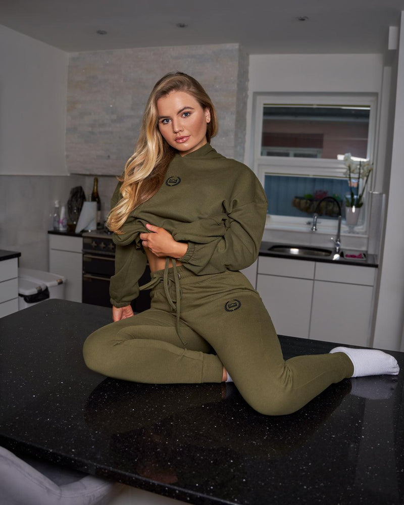 LUX SPORT - Active Streetwear Women's Bottoms/Leggings Lounge Joggers - Olive