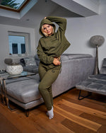 LUX SPORT - Active Streetwear Women's Bottoms/Leggings Lounge Joggers - Olive
