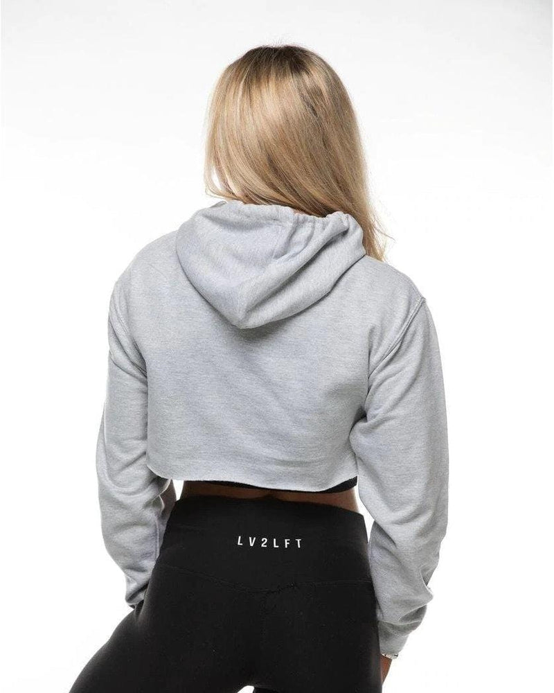 Cropped Hoodie - Grey - LV2LFT - Lifestyle Apparel & Gymwear