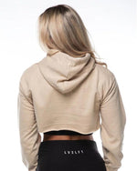 Cropped Hoodie - Sand - LV2LFT - Lifestyle Apparel & Gymwear
