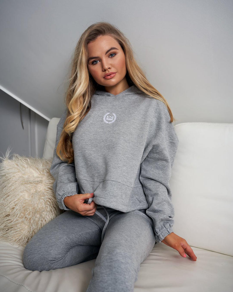 LUX SPORT - Active Streetwear Womens Hoodies & Jackets Lounge Drawstring Hoodie - Grey