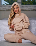 Lounge Drawstring Hoodie - Nude