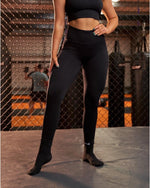 Ribbed Seamless Leggings - Black