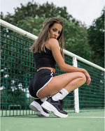 LUX SPORT - Active Streetwear Womens Leggings Running Shorts - Black