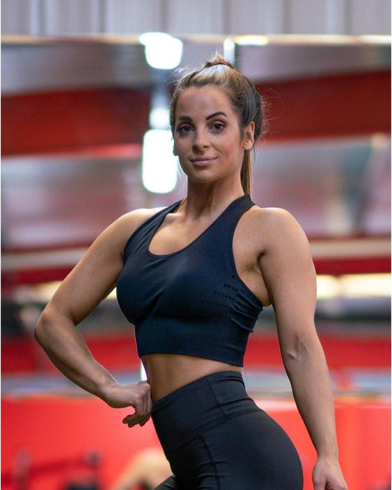 LUX SPORT - Active Streetwear Womens Sports Bras Active Sports Bra - Black