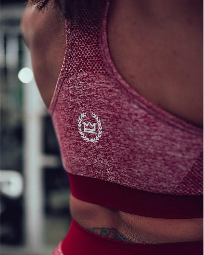 Sculpt Seamless Sports Bra - Burgundy - LV2LFT - Lifestyle Apparel & Gymwear